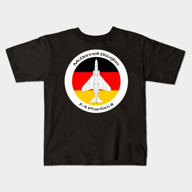 McDonnell Douglas F-4 Phantom II (DE) Kids T-Shirt by BearCaveDesigns